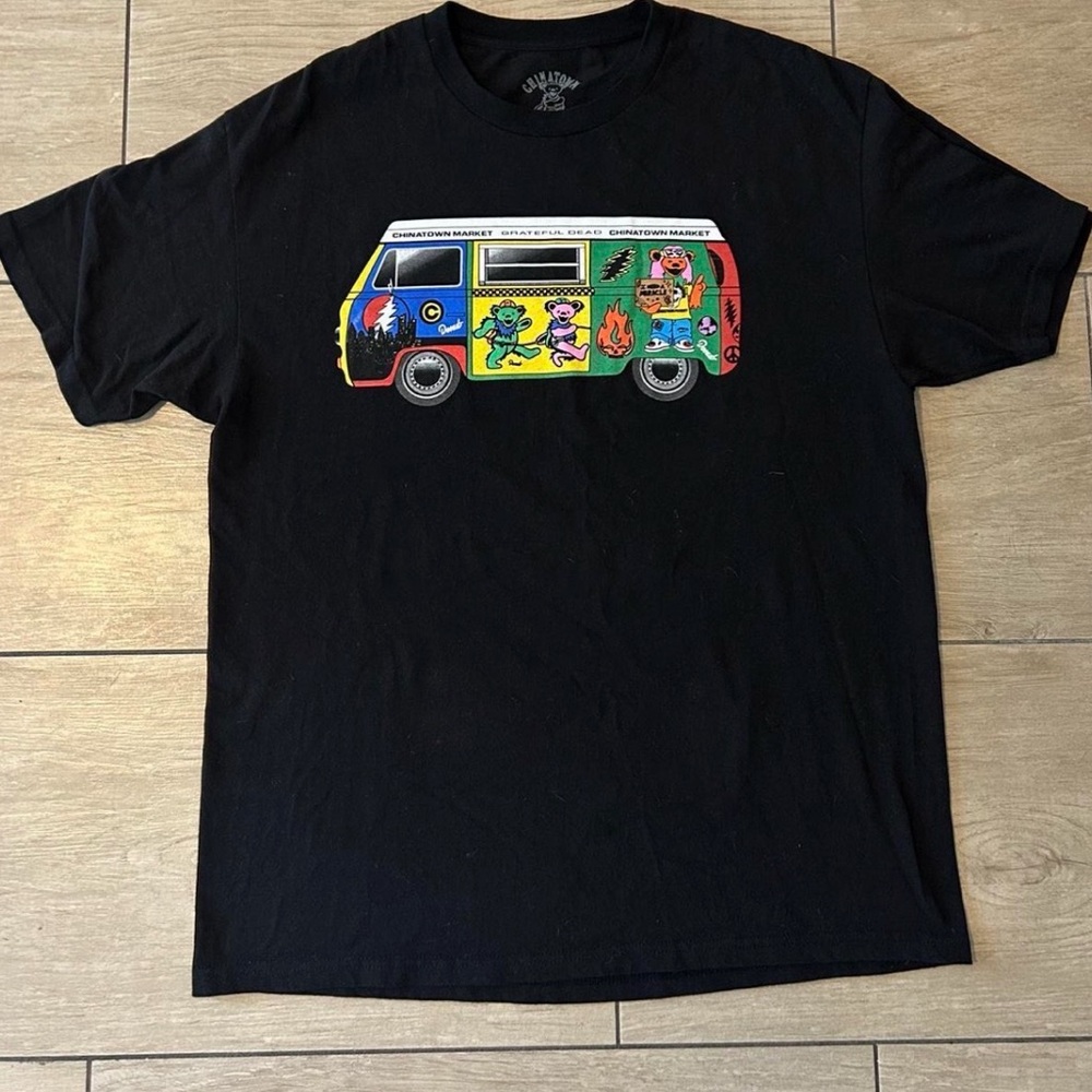 Grateful Dead Chinatown Market Bear Bus Black Tee XL T-shirt
